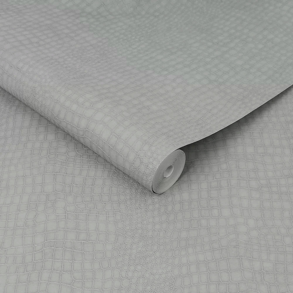 Crocodile Super Fresco Wallpapers - Grey