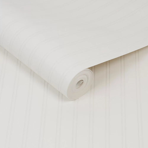 Bead Board Wallpaper - Paintable - White
