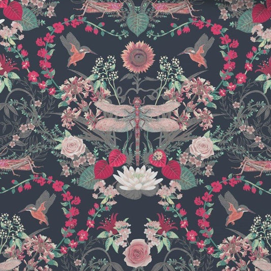 Garden Treasures Wallpaper - Starlight Black