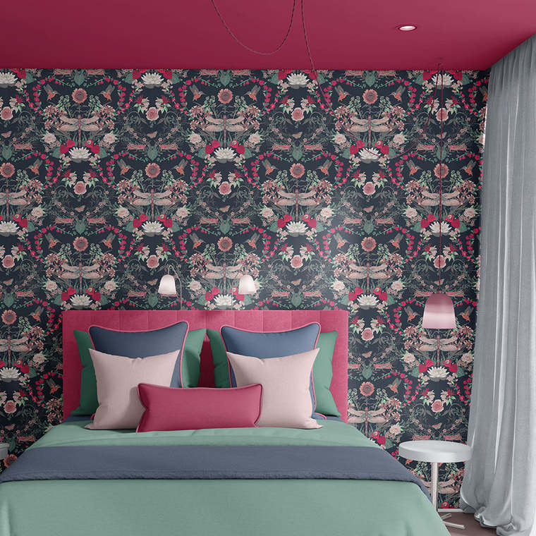 Garden Treasures Wallpaper - Starlight Black