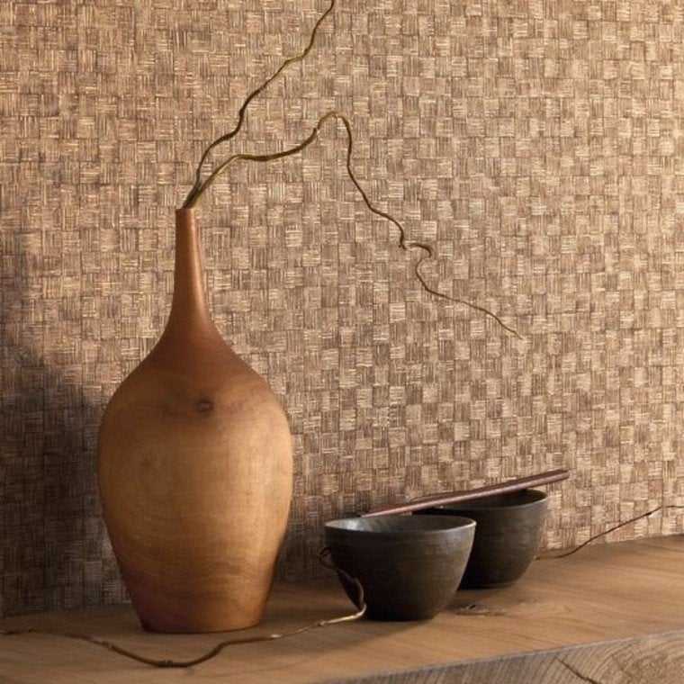 Damier Vinyl Big Weave Wallpaper - Natural