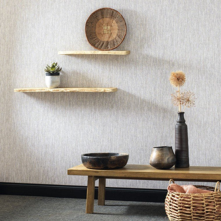 VOILE DE LIN Wallpaper - GRIS CHINE