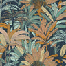 Evasion Wallpaper - Bleu Ochre Vert