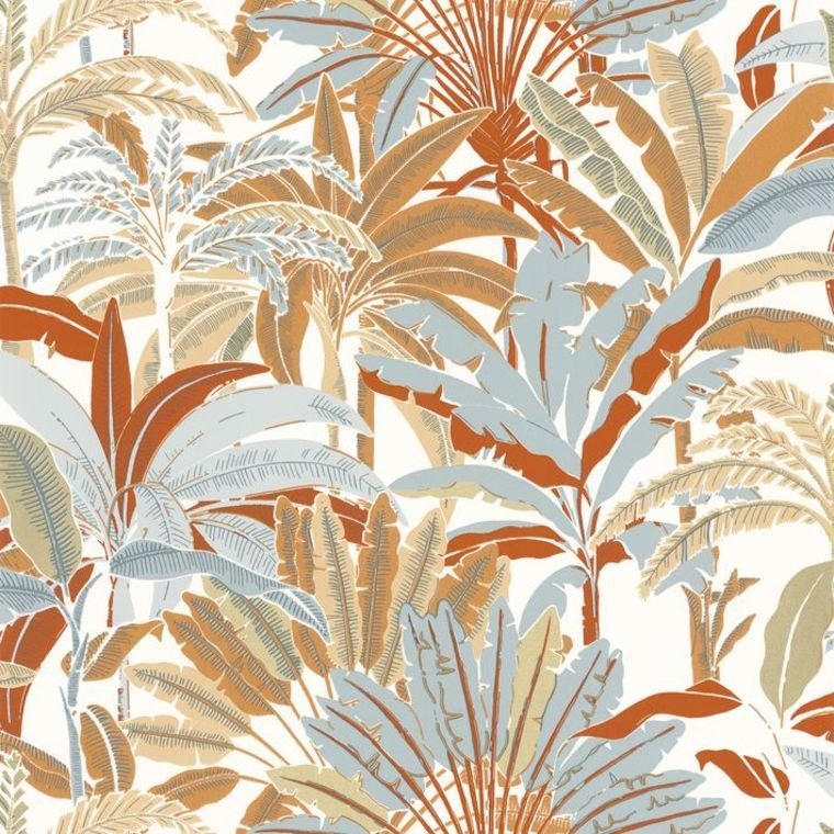 Evasion Wallpaper - Jaune Bleu Orange