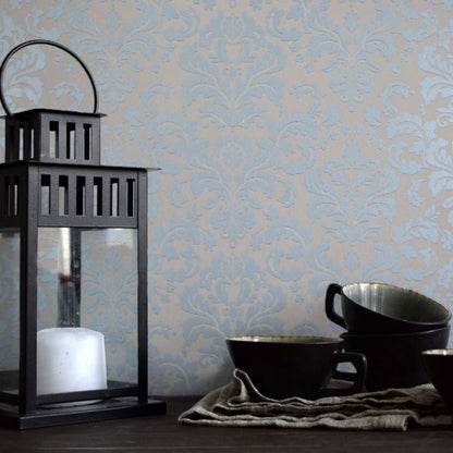 Satin Wallpaper - Blue - Discontinuing - 33 Left