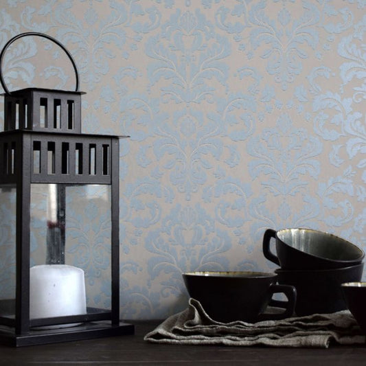 Satin Wallpaper - Blue - Discontinuing - 33 Left