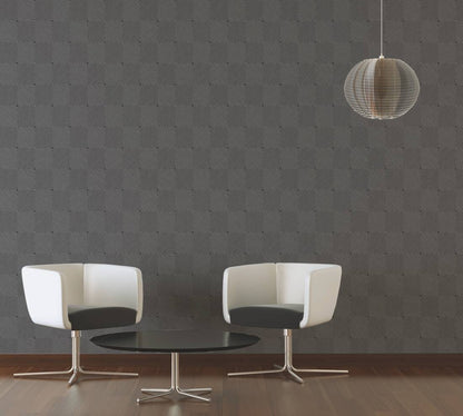 Metropolitan Grid - Abstract Vinyl Wallpaper - Grey