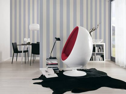 Timeless Stripes Heavy Weight Vinyl Wallpaper - Grey