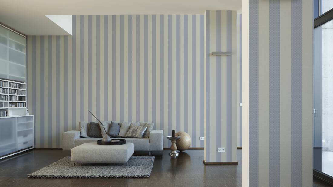 Timeless Stripes Heavy Weight Vinyl Wallpaper - Grey