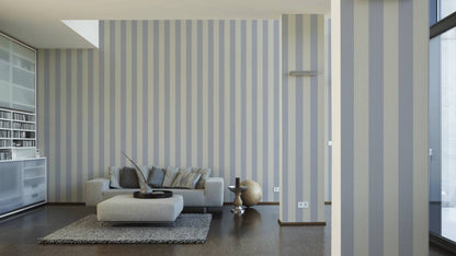 Timeless Stripes Heavy Weight Vinyl Wallpaper - Grey
