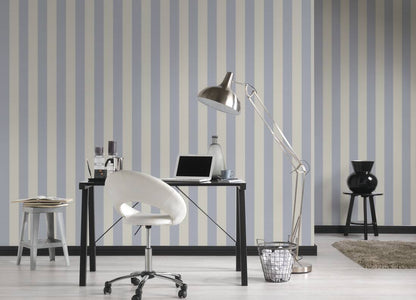 Timeless Stripes Heavy Weight Vinyl Wallpaper - Grey