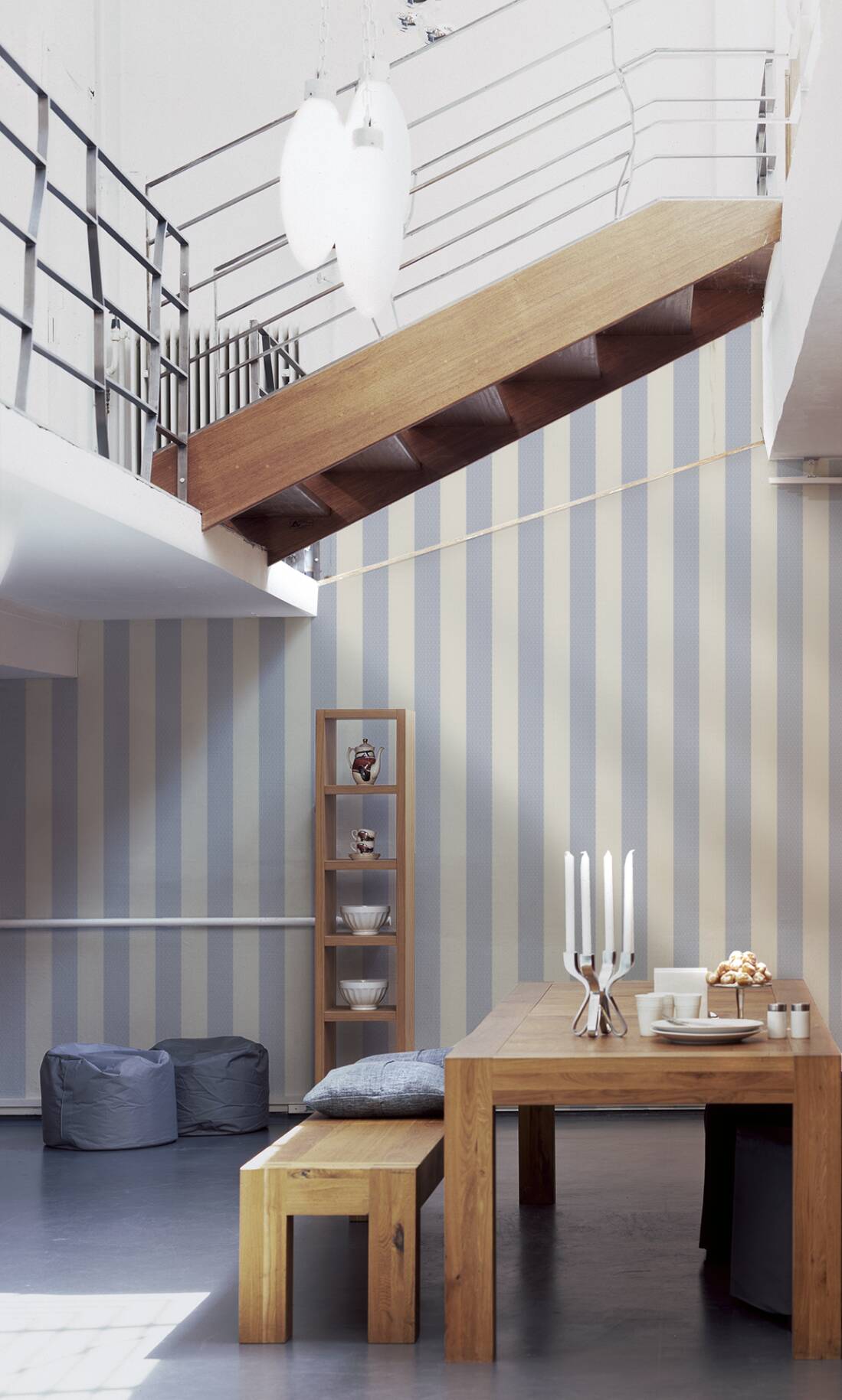 Timeless Stripes Heavy Weight Vinyl Wallpaper - Grey