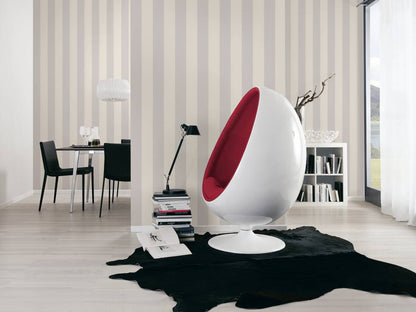 Timeless Stripes Heavy Weight Vinyl Wallpaper - Beige