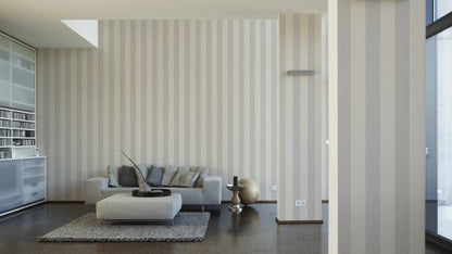 Timeless Stripes Heavy Weight Vinyl Wallpaper - Beige