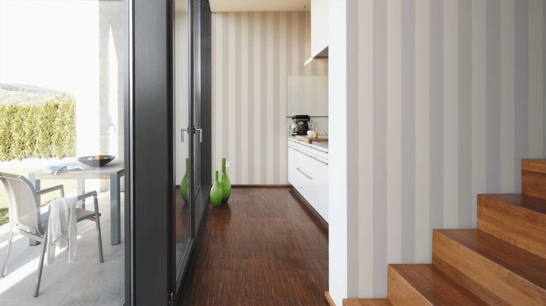 Timeless Stripes Heavy Weight Vinyl Wallpaper - Beige