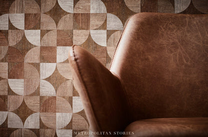 Nordic Geometric  Wallpaper - Brown - 24 Rolls Due July 2026