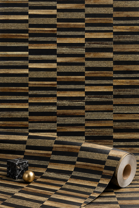 Linear Groove Textured Vinyl Wallpaper – Earthy Tones