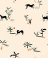 Prehistoric Animal Wallpaper - Beige