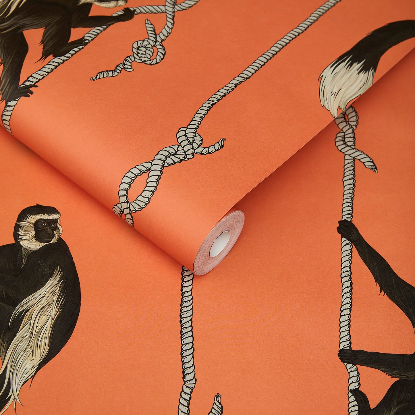Troop Monkey Hybrid Mural Wallpaper - House of Hackney - Salamander Orange