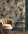 Birds Birds Mural Wallpaper - Coral