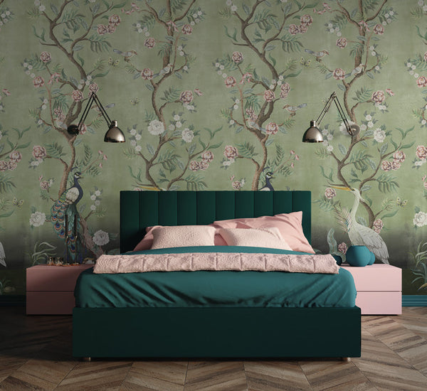 Sample - Kubla Khan Hybrid Mural Wallpaper - Mint