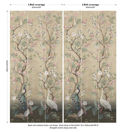 Kubla Khan Hybrid Mural Wallpaper - Sand