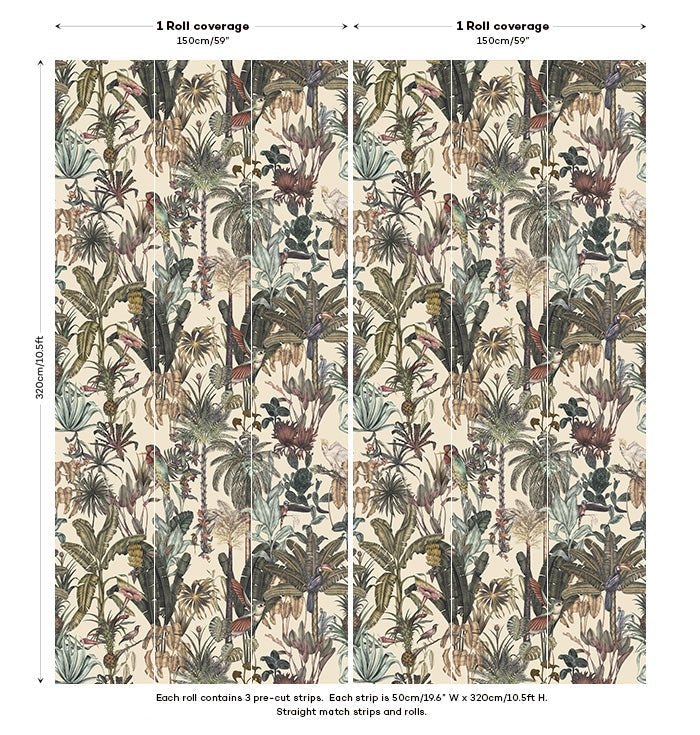 Birds Birds Mural Wallpaper - Vintage