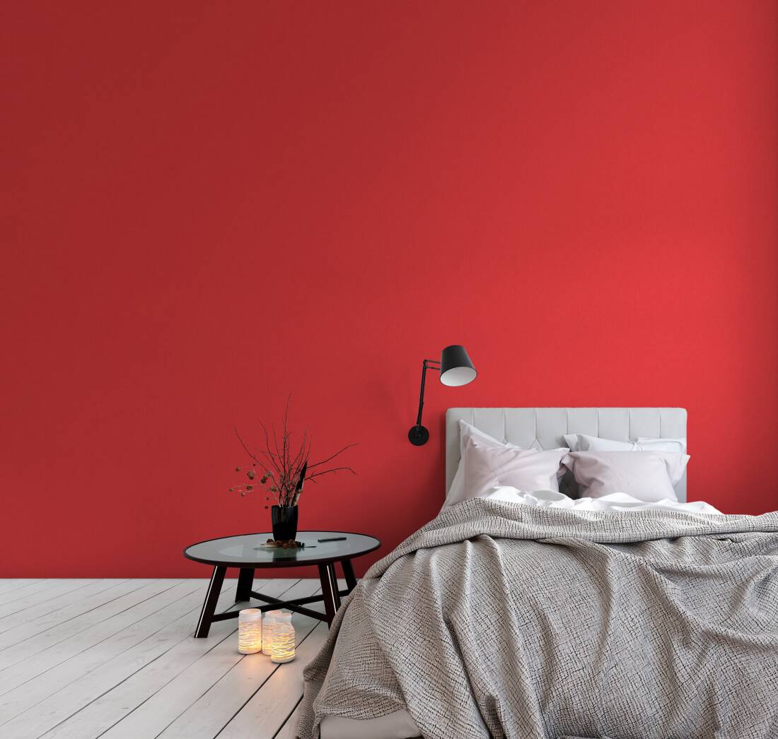 Plain Rouge Heavy Weight Textured Wallpaper - Red