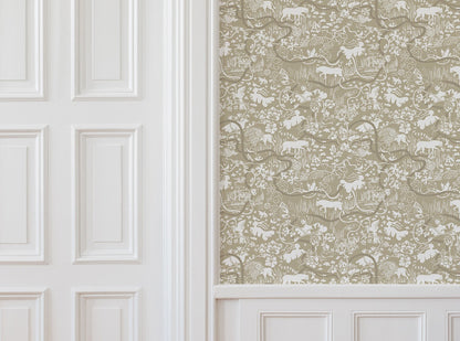 Vines - Custom Sized Wallpaper Mural (per m2) - Beige