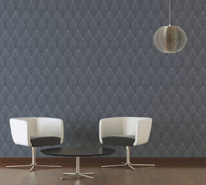 Pop Style Art Deco - Metallic Wallpaper - Grey - 48 Rolls due July 2026