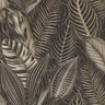 Exotic Leaves Wallpaper - Black and Gold