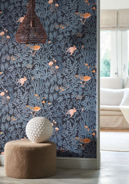 Atlantide Under The Sea Wallpaper - Blue/Orange
