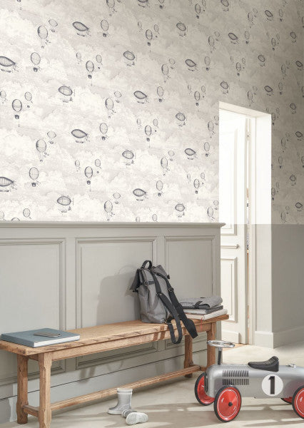 SAMPLE - Expedition Wallpaper - White Cotton