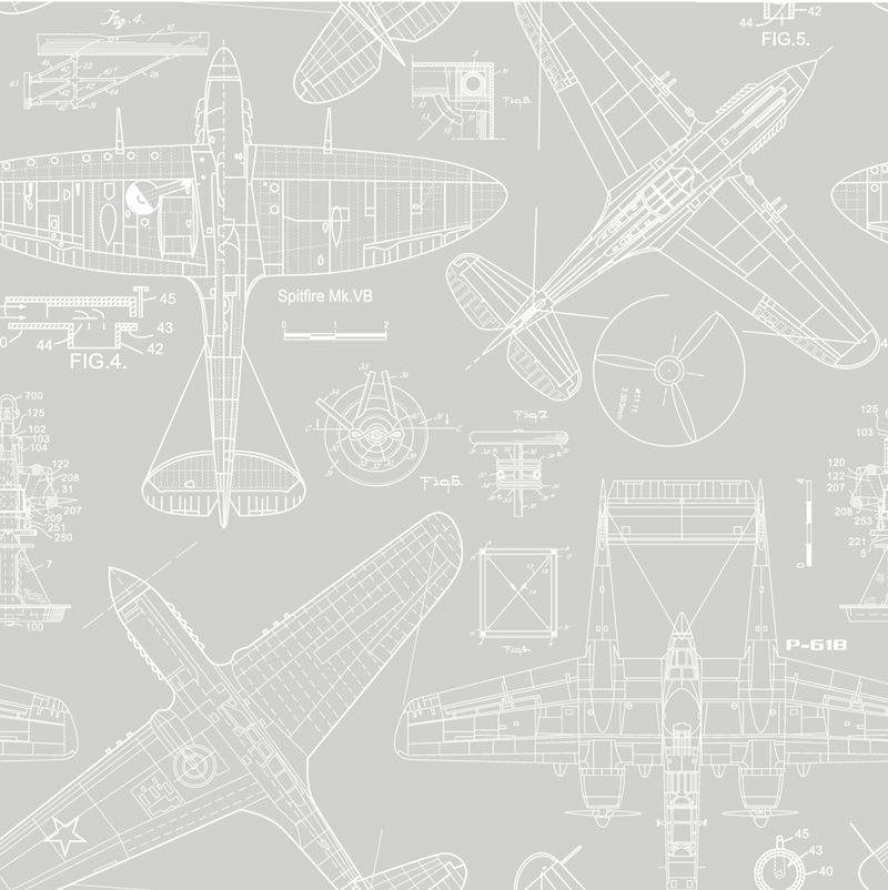 Zoom Airplane Wallpaper Mural - Customisable