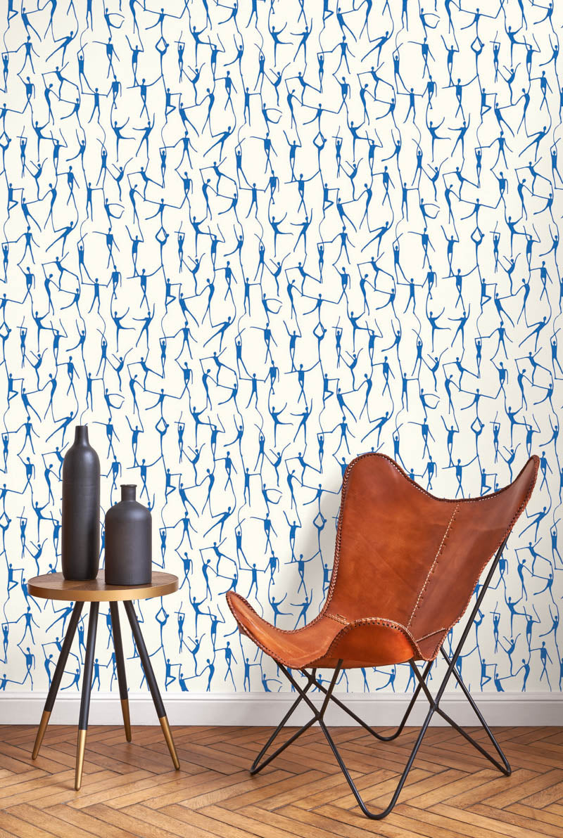Alberto Iconic Wallpaper - Blue