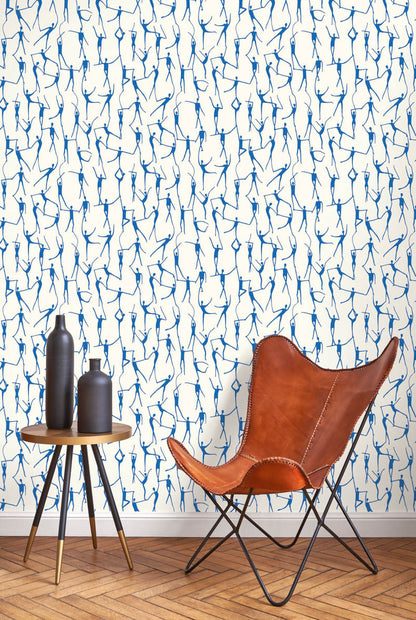Alberto Iconic Wallpaper - Blue