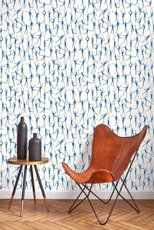 Alberto Iconic Wallpaper - Blue