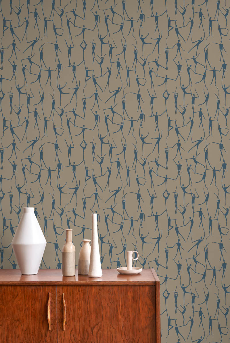 Alberto Iconic Wallpaper - Green Khaki