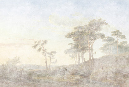 Romantic Grove - Custom Sized Wallpaper Mural (per m2) - Soft Pastel