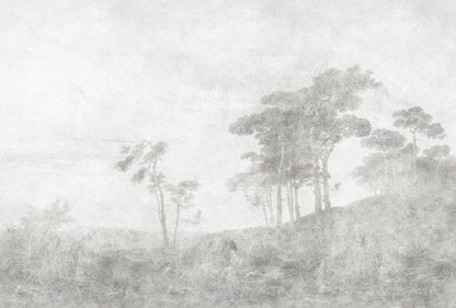 Romantic Grove - Custom Sized Wallpaper Mural (per m2) - Grey