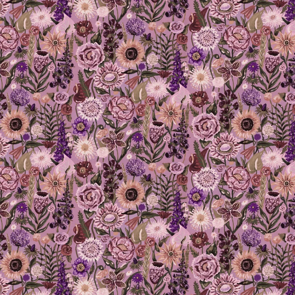 Utopia Floral Wallpaper - Mauve