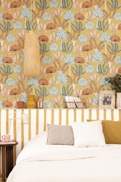 Barito Imperfect Stripes Wallpaper - Ochre