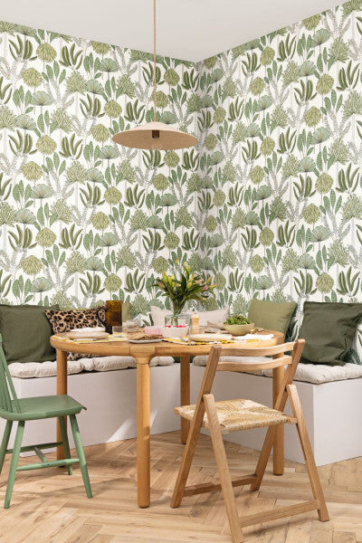 Bali Wallpaper - Vert mousse