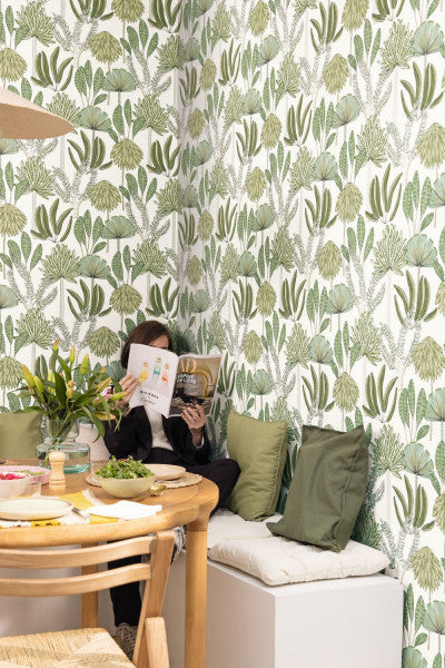 Bali Wallpaper - Vert mousse