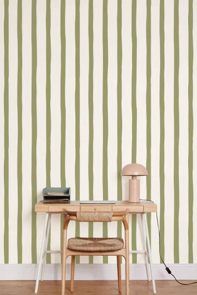 Barito Imperfect Stripes Wallpaper - Khaki