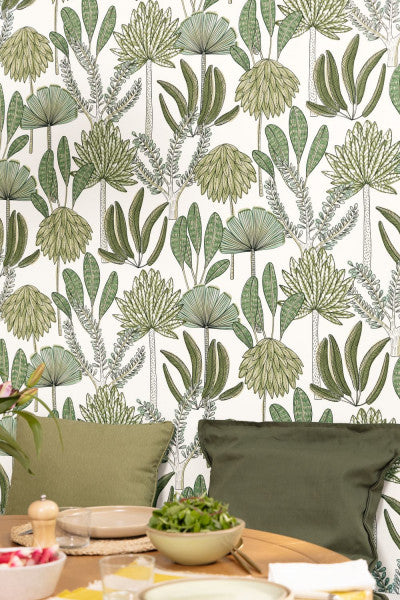 Bali Wallpaper - Vert mousse