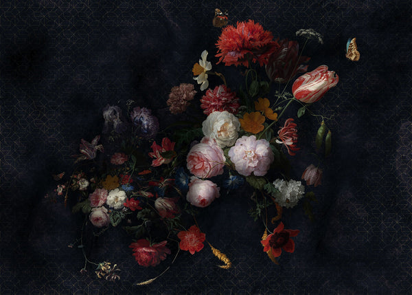 Sample – Amsterdam Flowers - Custom Sized Wallpaper Mural (per m2)