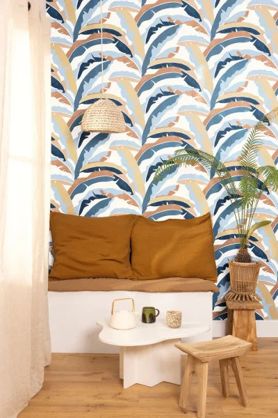 Ampleur Wallpaper - Bleu camel