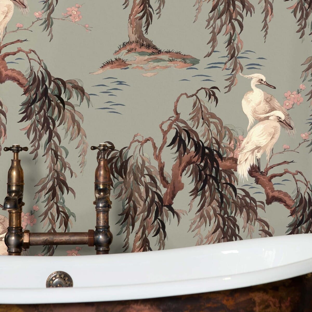 Zeus Hybrid Mural Wallpaper - House of Hackney - Eau De Nil