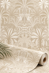 Tropical Mirage Wallpaper - Beige Shimmer